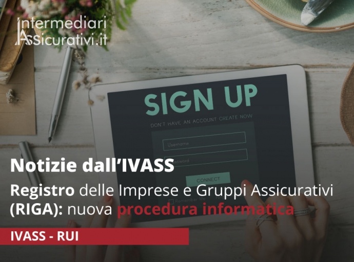 Registro delle Imprese e Gruppi Assicurativi (RIGA): nuova procedura informatica
